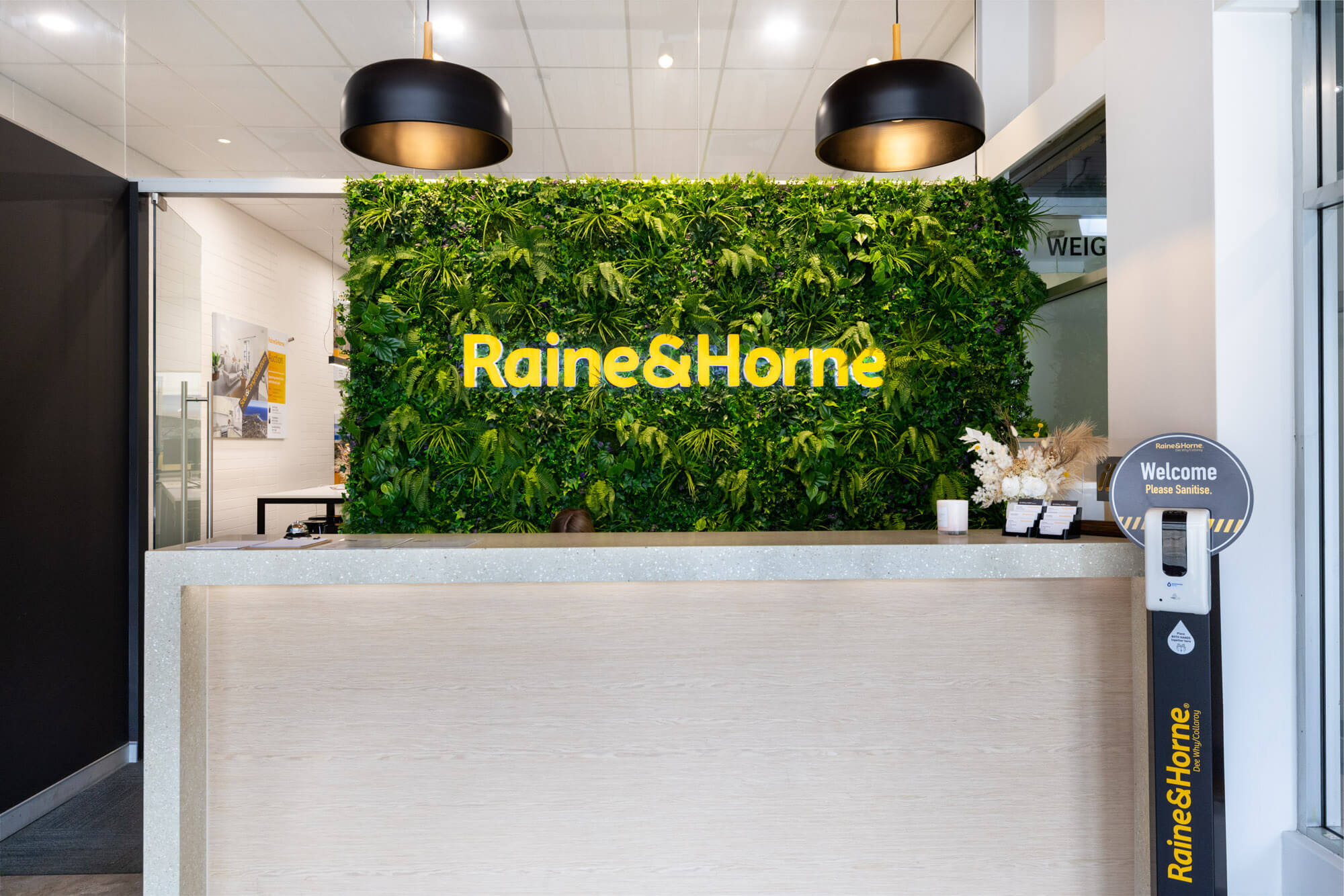 Raine and Horne's - Real Estate Reception Artificial Green Wall