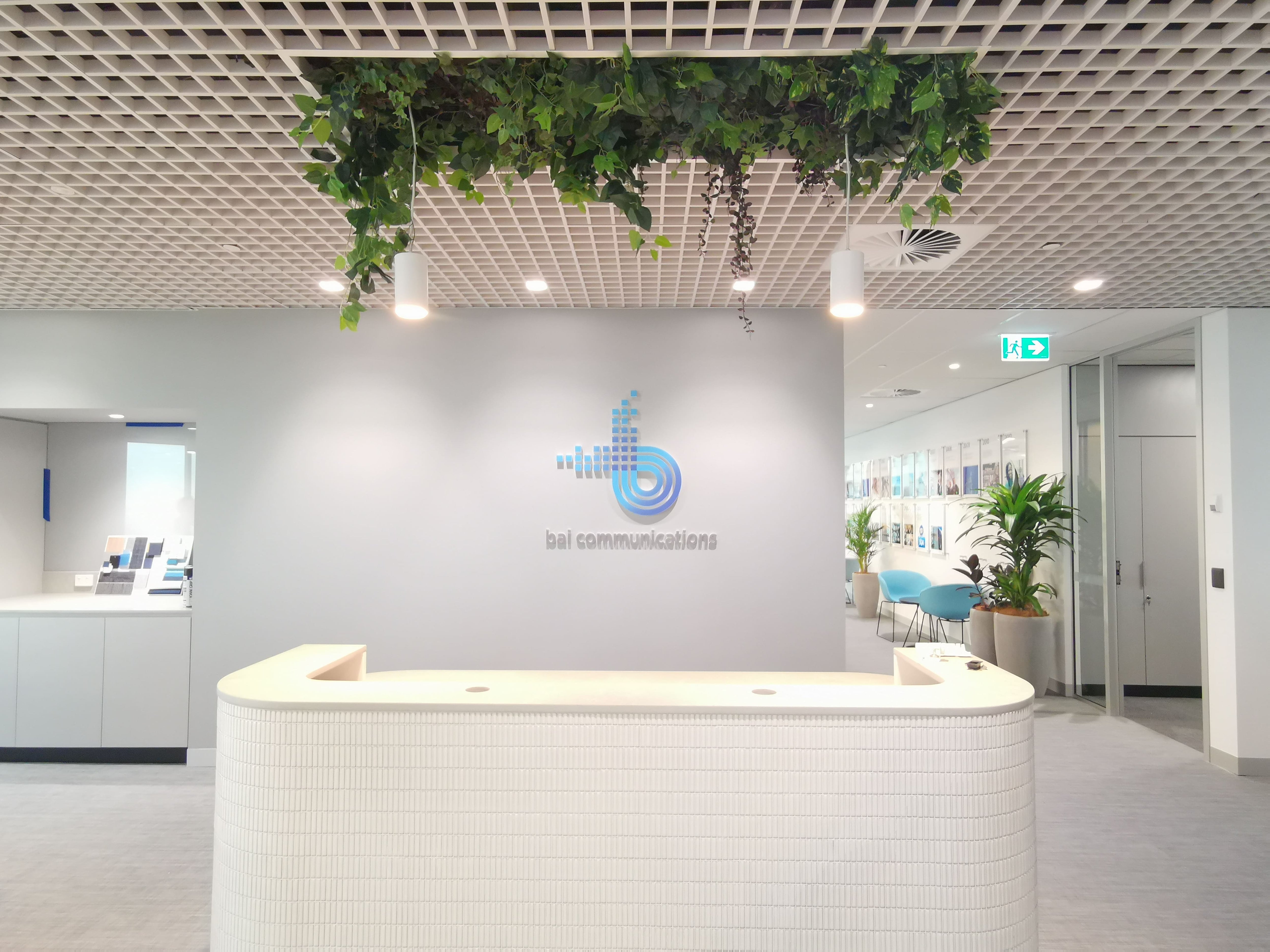 Artificial Greenery Installation at BAI Communications Cachet Group