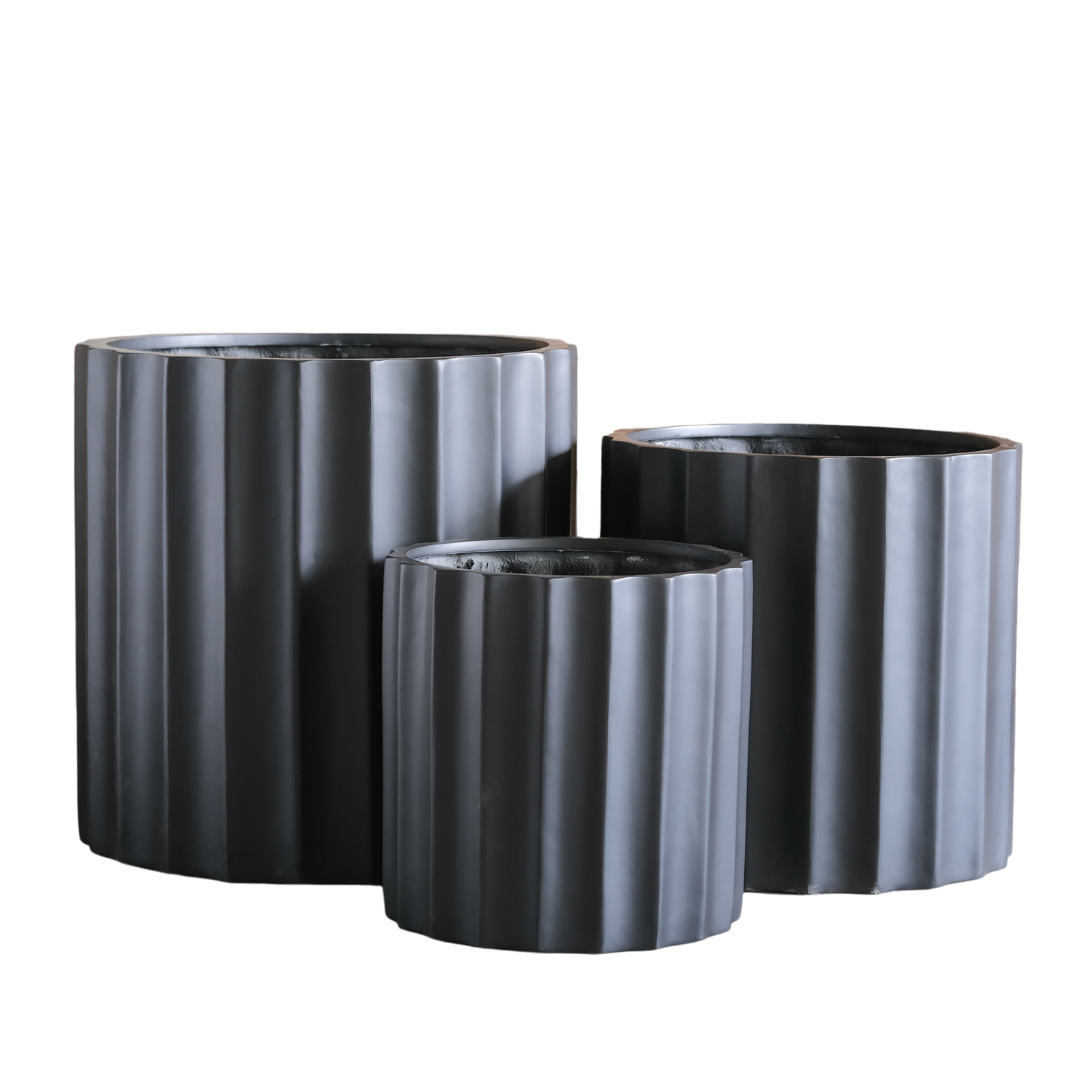 Echidna Triple - 3 x Plant Pot Bundle – Cement Grey (S,M,L)