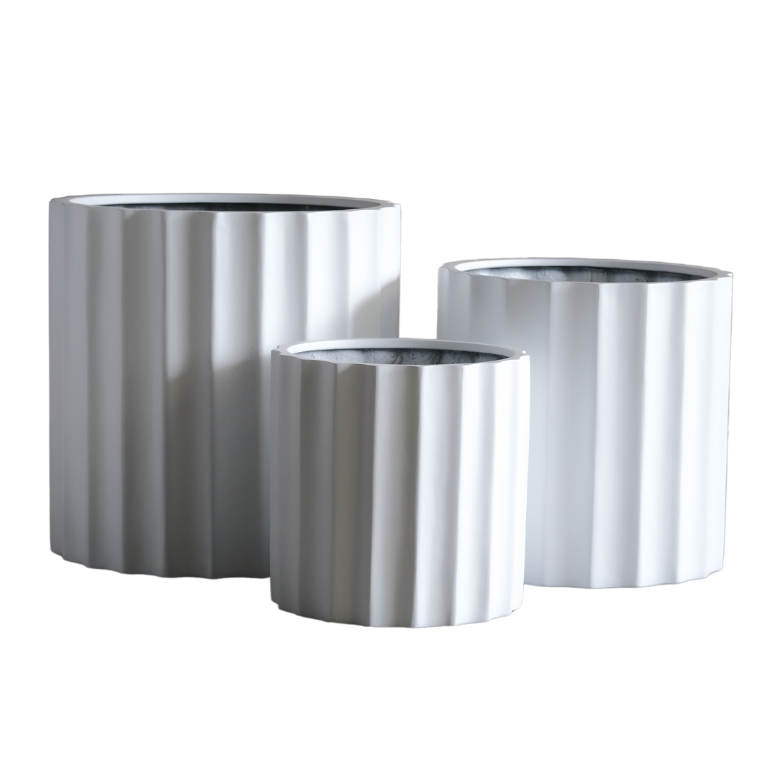 Echidna Triple - 3 x Plant Pot Bundle – White (S,M,L)
